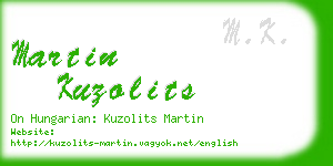 martin kuzolits business card